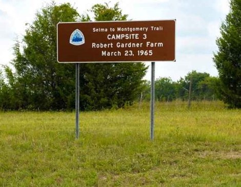 2 21 22 Selma to Montgomery campsite 3 sign