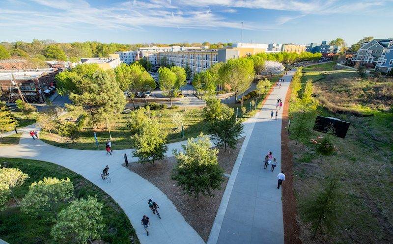 The Atlanta BeltLine provides a great place to bike, walk your dog, or simply get outside for a stroll. Photo by Stacy Funderburke.