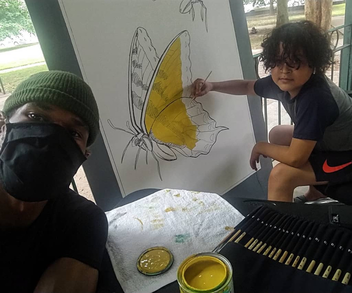 ART Muhammad and kid painting