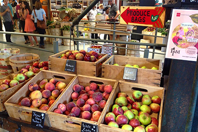 At the Red Apple Farm stall inside the market. Photo courtesy of Boston Public Market.