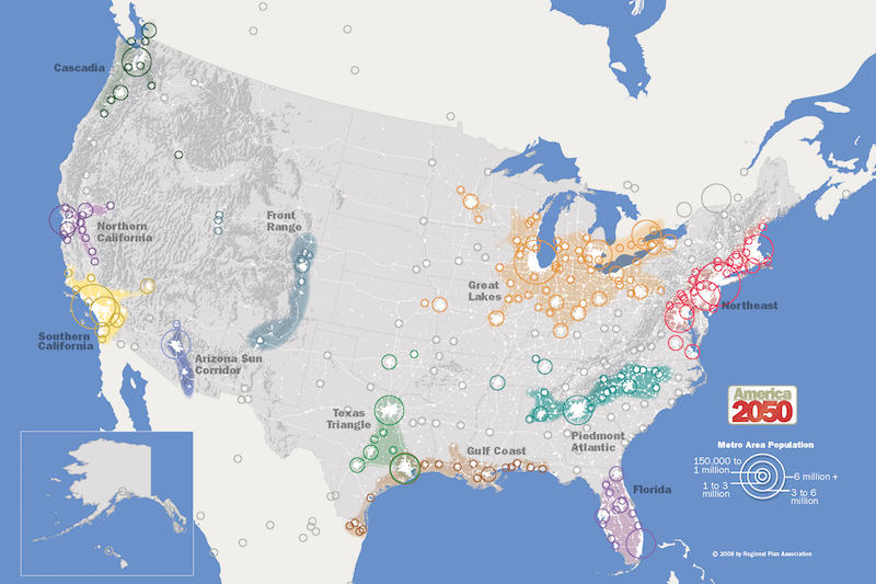 WA3 2050 Map Megaregions2008