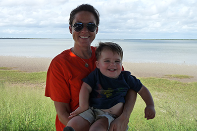 Jena and her son Kai visiting Laguna Atascosa NWR in 2013.