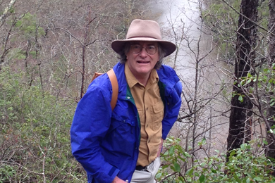 Mike Leonard on the Pinhoti Trail. Photo by Andrew Shock.