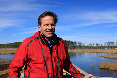 Erik Meyers, Vice President, at Blackwater NWR (Photo by Whitney Flanagan) 