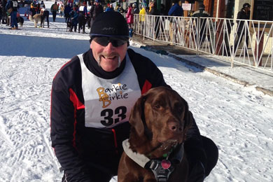 Clint Miller with his dog Zeke