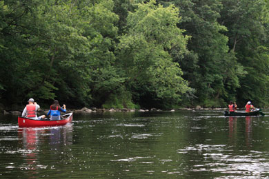 Kayaking along the Brandywine River. Photograph by Whitney Flanagan/The Conservation Fund. 