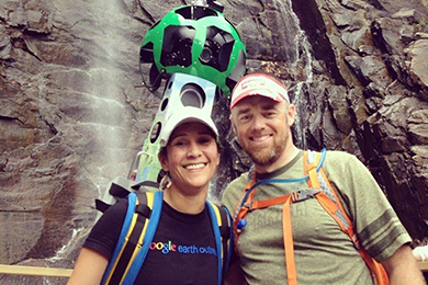 Jazmin Varela and Reggie Hall at Chimney Rock State Park